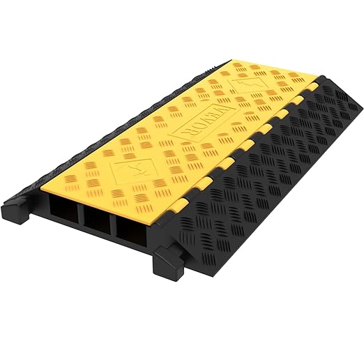 VEVOR 3-Channel Rubber Cable Protector Ramps Heavy Duty 44000Lbs Load Capacity - Image 8