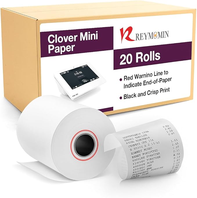 Receipt Paper for Clover Mini and Clover Mobile Thermal Printer by REYMOMIN