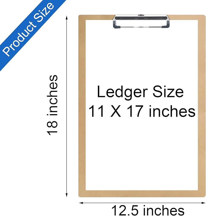 Acocony 11x17 Clipboard Vertical Extra Large Clipboard Hardboard Low Profile - Image 2