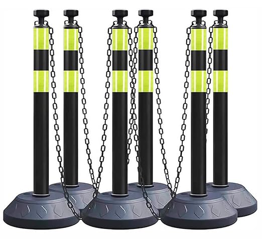 6 Pack 40 Inch Traffic Delineator Posts by vilmon