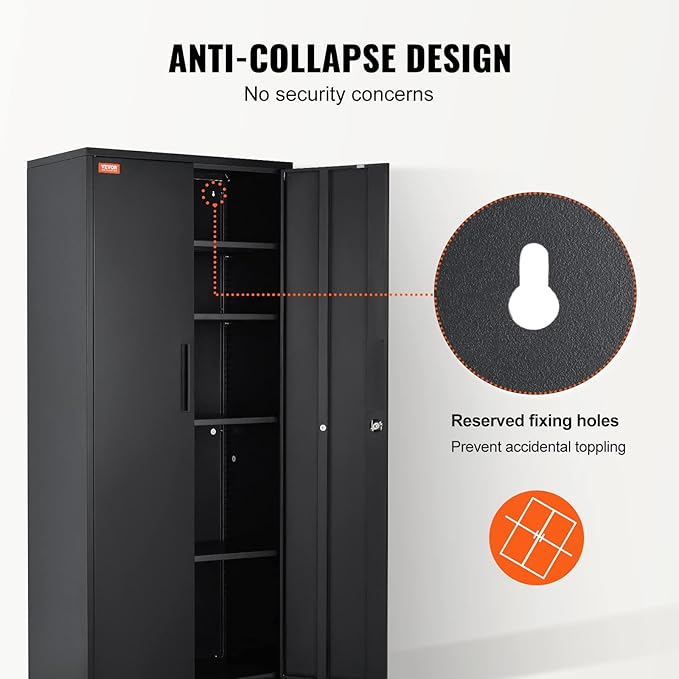 VEVOR Metal Storage Cabinet, Steel Locking Storage Cabinet - Image 8