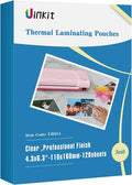Uinkit 120Pack Thermal Laminating Pouches 3mil Laminating Sheets 4.3x6.3 inches by UinkitHandicraftsandConservationSpecialist