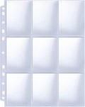 HERKKA Trading Card Sleeve Pages, 100 Pack 9 Pocket Album Pages 11 Holes Fit 3 by HERKKA