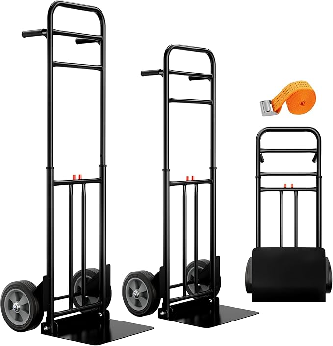 Folding Hand Truck Heavy Duty, 600 LB - 800 LB Moving Dolly Cart by Sturdon