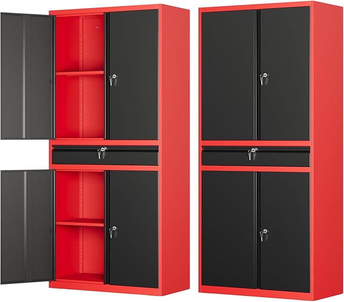 Metal Garage Storage Cabinet by LISSIMO