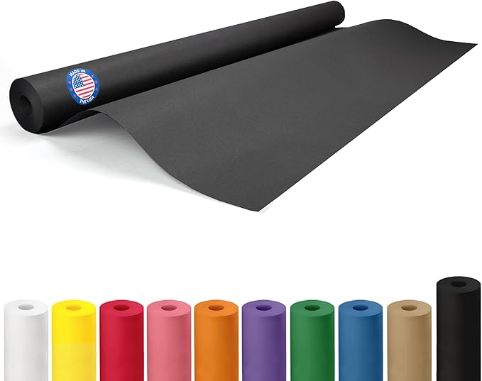 Black Paper Roll 36" x 1200" by IDLPackaging