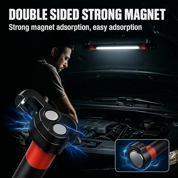 2026 Magnetic Rechargeable LED Work Light Bar, Under Hood Mechanic Light - Image 4