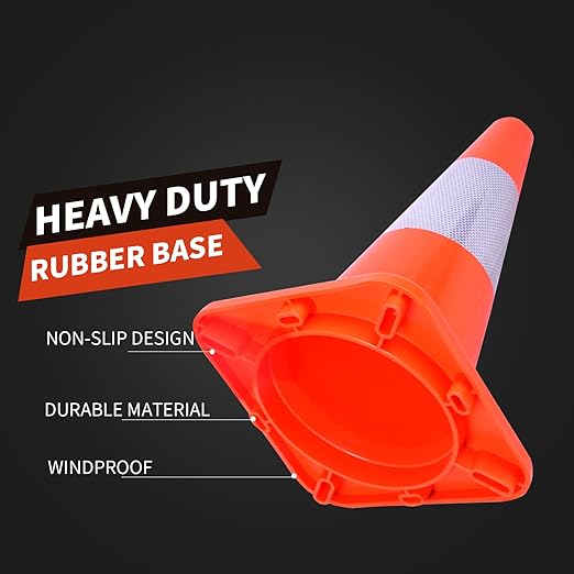 4 Pack 18" Traffic Safety Cones - Image 4