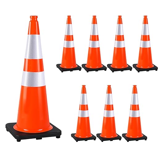 28" Orange PVC Construction Cones by MovocrooiMiner