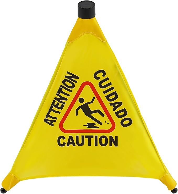 Caution Wet Floor Sign with Storage Tube 20 Inch Folding Commercial Wet Floor - Image 4