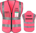 YOWESHOP High Reflective Visibility Safety Vest Custom Your Logo Safety Workwear by YOWESHOP