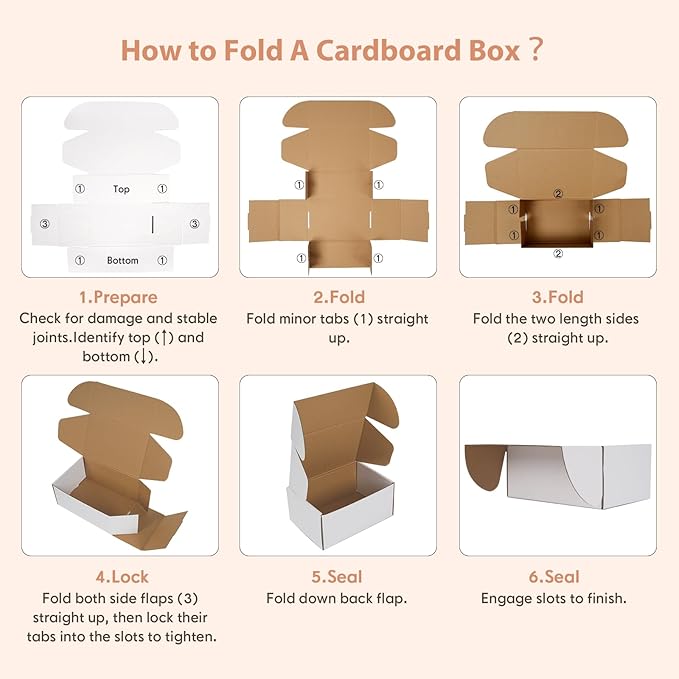 9x6x2 inches Shipping Boxes Set of 25, Small Corrugated Cardboard Box, - Image 4
