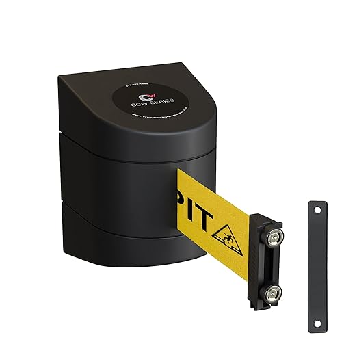 CCW Series WMB-230 Magnetic Wall Mount Retractable Belt Barrier by Crowd+Control+Warehouse