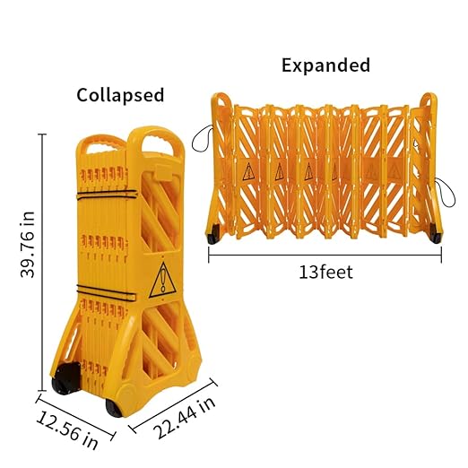 Yeeoy 13 Foot Safety Barrier, Expandable Mobile Barricade System, Commercial - Image 3