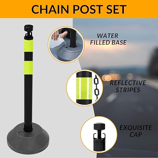 6 Pack 40 Inch Traffic Delineator Posts - Image 5
