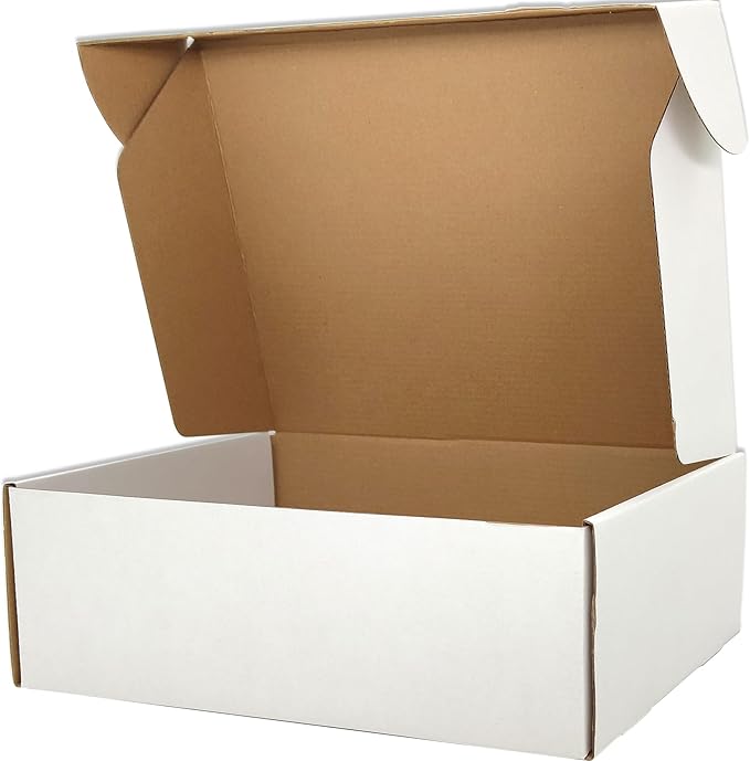 White Shipping Boxes for Small Business Pack of 25-10x8x2.7 inches Cardboard - Image 3
