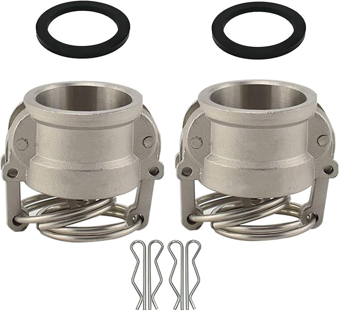 2PCS Aluminum Type DC Cam and Groove Fitting, Female Coupler x Female NPT by SAFBY