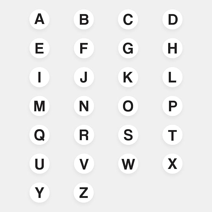 1000pcs Letter Y Stickers, 0.5" Letter Sticker Dot Labels - Image 3