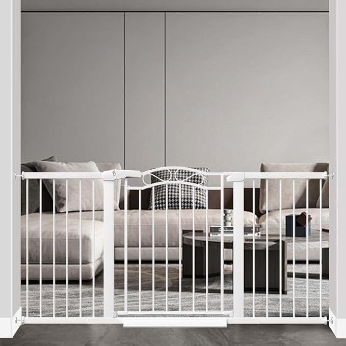 Fairy Baby 62.6"-65.3" Extra Wide Press Mounted Baby Gate Indoor by FairyBaby
