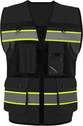 Safety Vest High Visibility Reflective Construction Vest by OPLERAI