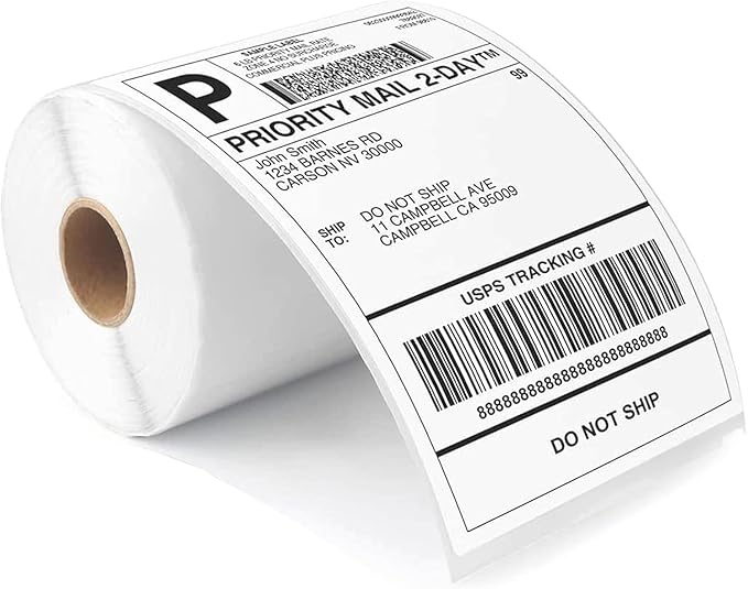 CEPRICO - 4”x 6” Direct Thermal Shipping Labels - 1 Roll - Waterproof by CepricoEnterprise