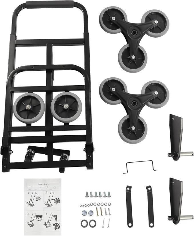 Folding Stair Climbing Dolly, Heavy Duty Stair Climbing Cart Dual-Purpose Cart - Image 8