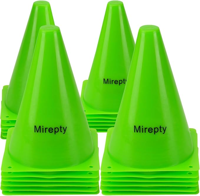 7 Inch Plastic Traffic Cones Sport Training Agility Marker Cone by Mirepty