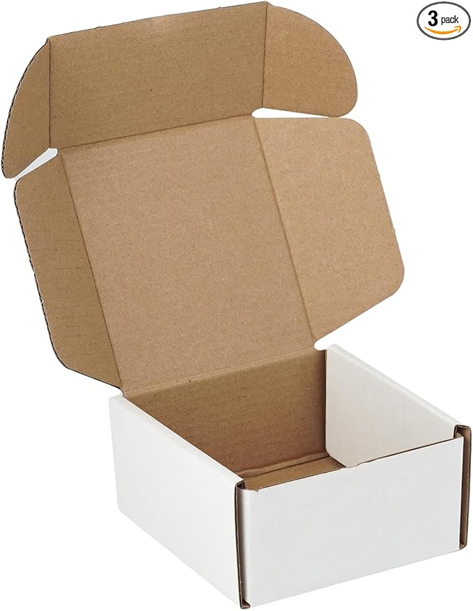 4"x4"x2" Shipping Boxes Set of 3 by Unknown