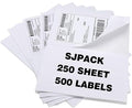 SJPACK Half Page Self Adhesive Shipping Labels, 8.5" x 5.5" Shipping Labels by SJPACK