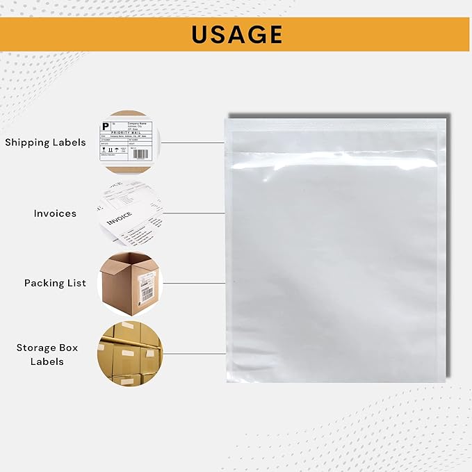 20, 000 Pack 7"x10" Shipping Label Sleeves – Clear Self-Adhesive Packing Slip - Image 7
