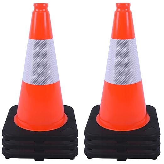 OrangeStar 18" Traffic Cones 6-Pack by OrangeStar