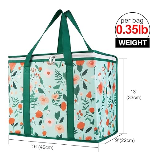 Bodaon 1-Pack Insulated Reusable Grocery Shopping Bags, X-Large Picnic Cooler - Image 2