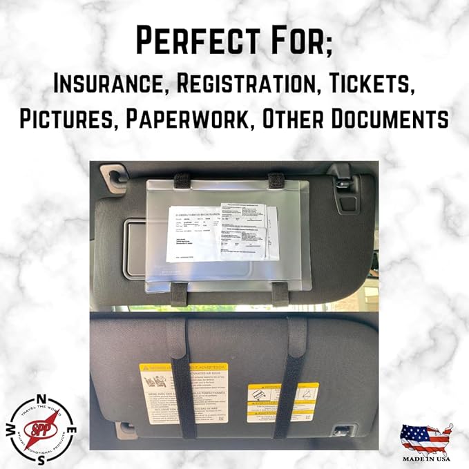 Car Registration and Insurance Holder Visor - Image 2