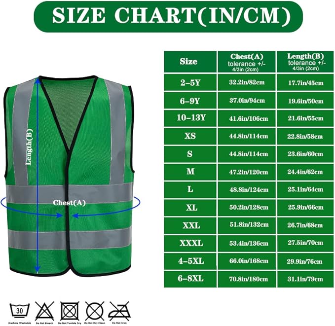 AYKRM 12 colour High visibility viz vest hi vis viz reflective work - Image 4