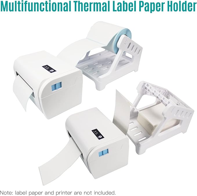 Eujgoov 2 in 1 Label Holder, 20 x 15.6 x 13.4cm Plastic Desktop Label Printers - Image 6