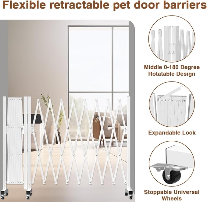Expandable Driveway Gate for Outdoor Fence, Accordion Fence for Dogs Outside - Image 4