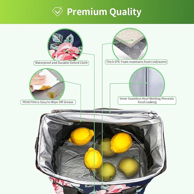 Iknoe Large Cooler Bag Collapsible 24 Can Insulated Bags Leakproof Lunch Cooler - Image 4