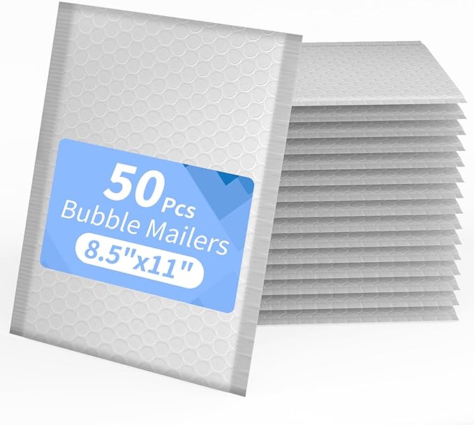 Bubble Mailers, 8.5x11 Waterproof Padded Envelopes by Jayard