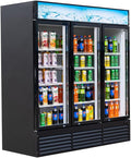 Merchandiser Refrigerator 3 Glass Door, 56 cu ft Beverage Display Cooler by Fricool