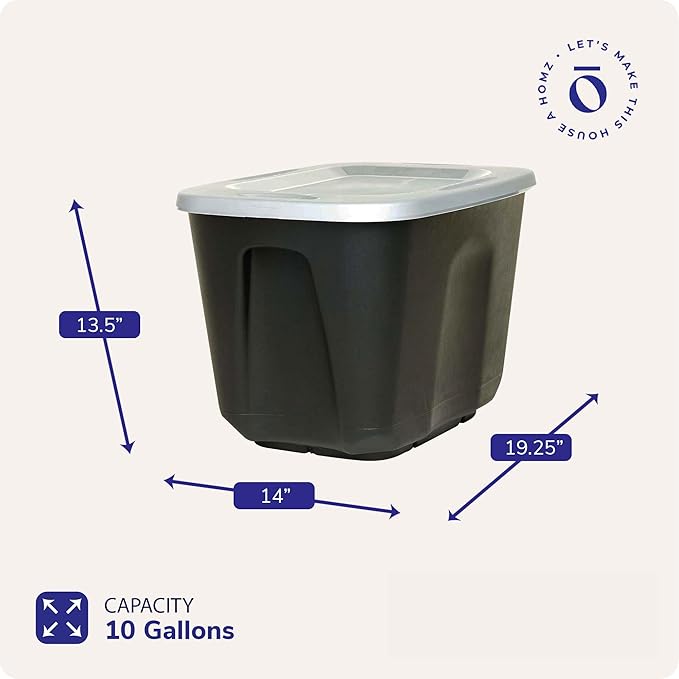 HOMZ Durable Molded Bin, Plastic Storage Container - Image 4