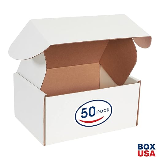 Box USA 12" Deluxe Shipping Boxes 12 1/8"L x 9 1/4"W x 6"H, Gifts or Bulk - Image 2