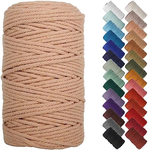 NOANTA Brick Red Macrame Cord 4mm x 109yards, Cotton Rope Macrame Yarn by NOANTA