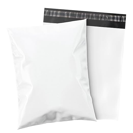 Shop4Mailers 9 x 12 Glossy White Plastic Self Seal Poly Mailer Flat Bags by Shop4Mailers