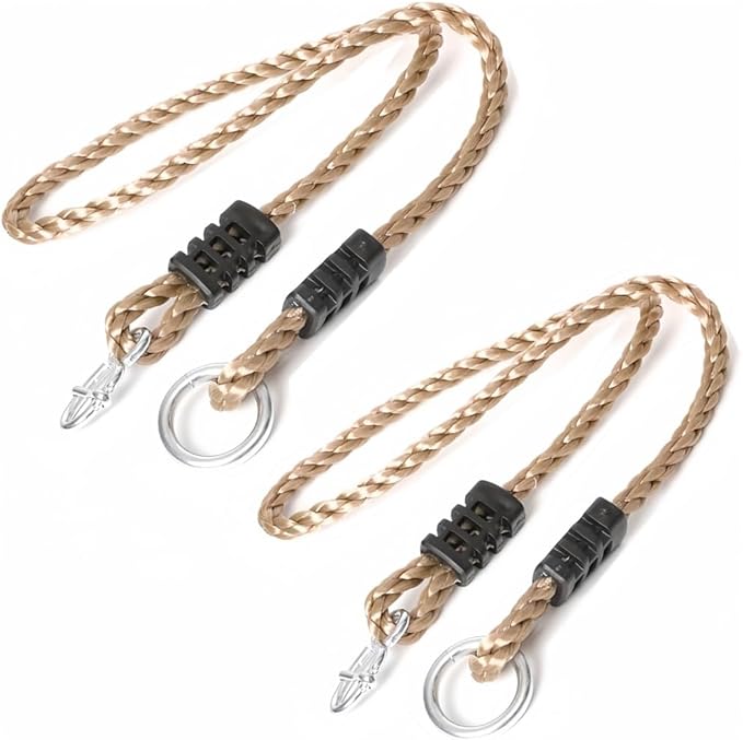 Set of 2 Tree Swing Nylon Ropes Indoor Outdoor Adjustable Hammock Swinging by Ymeibe
