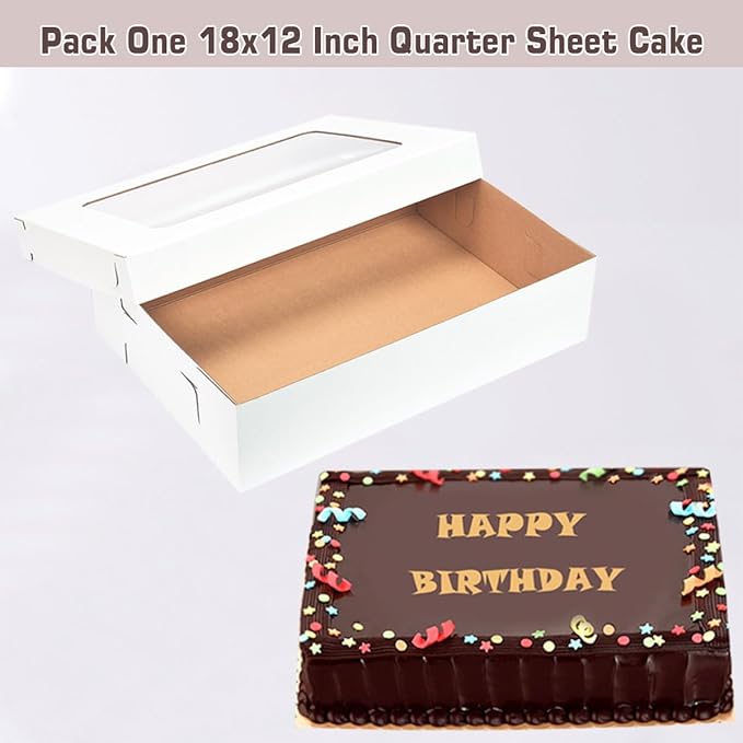 JJO 6 Pack 20x14x5 Inches Sheet Cake Box - Image 4