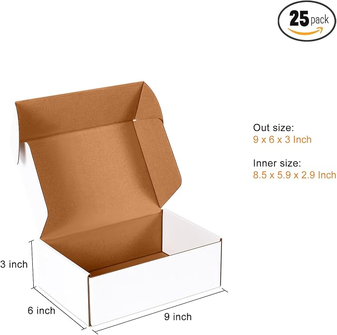9x6x3 inch Small Shipping Boxes Set of 25 - Image 4