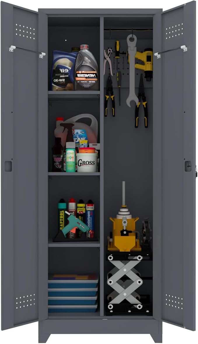 LUCYPAL 65" H Metal Garage Storage Cabinet by HomeOfficeFurniture