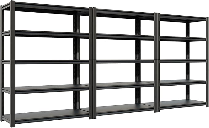 72''H Garage Shelving Heavy Duty, 3000LBS Storage Shelves, 5-Tier Adjustable by Qxdyt