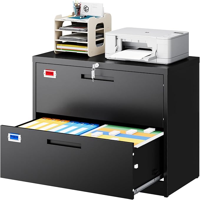2 Drawer File Cabinet, Lateral Filing Cabinets by PEUKC