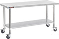 DuraSteel 30x72 NSF Stainless Steel Cart by DuraSteel